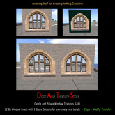 Castle Window Textures, Palace Window Textures,Arched Window Inserts,Formal Windows,Stone framed window textures 3241