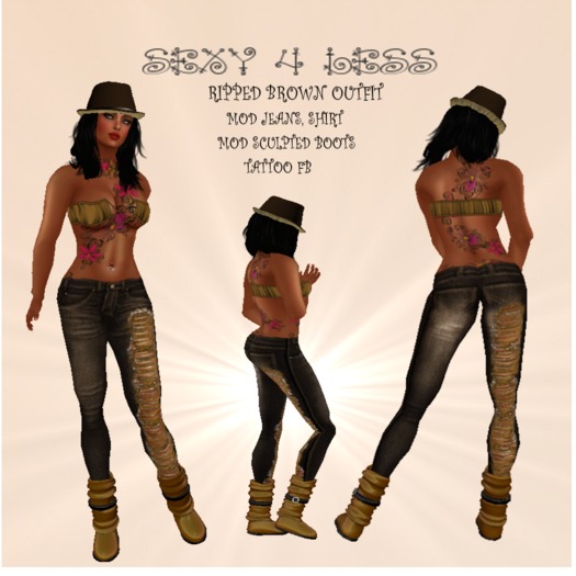 S4L RIPPED BROWN OUTFIT