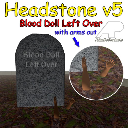 Arkad's Halloween Headstone v5 w/ arms out