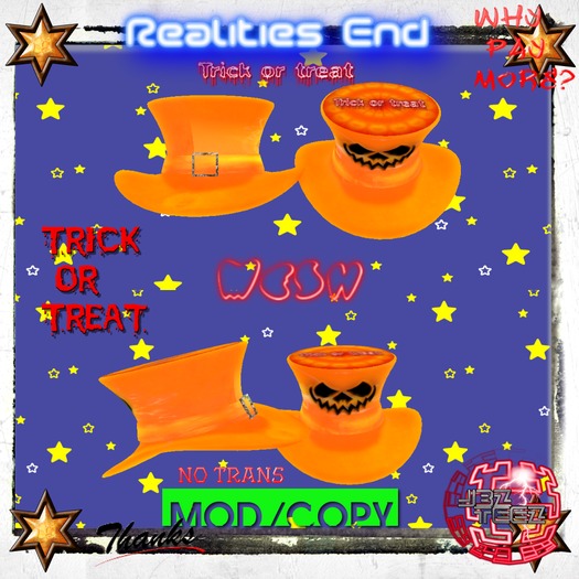 Helloweenz Mesh Top Hat