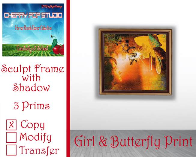 [CPS] Girl & Butterfly Print