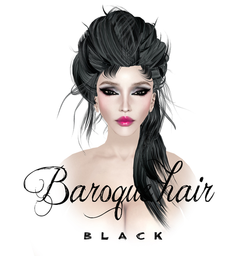 Baroque hair black