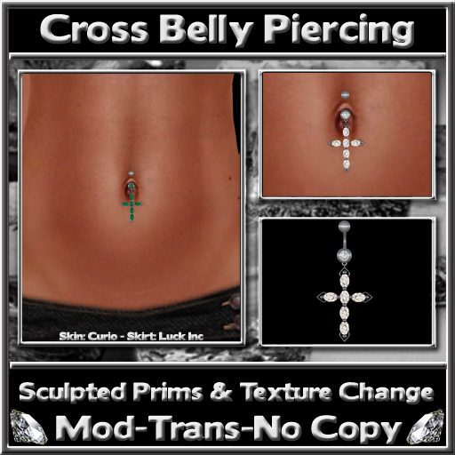 *ICED* Cross Belly Piercing