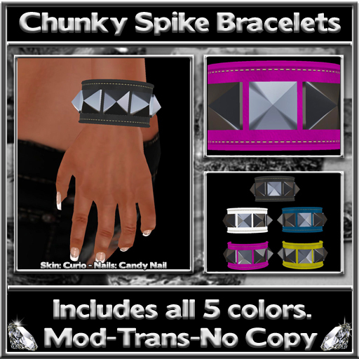 *ICED* Chunky Spike Bracelets