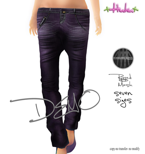 +HUHU+ DEMO Mesh Jeans dark green 