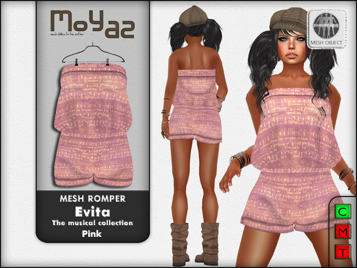 Evita Mesh Romper ~ The musical collection - Pink