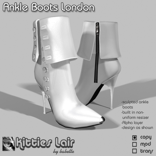 *KL* Ankle Boots London White