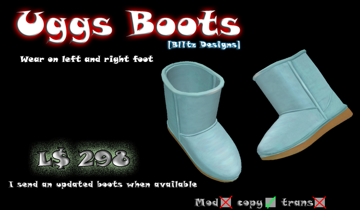 [Bl!tz Designs]Uggs Boots Blue [RESTYLED [BOXED]