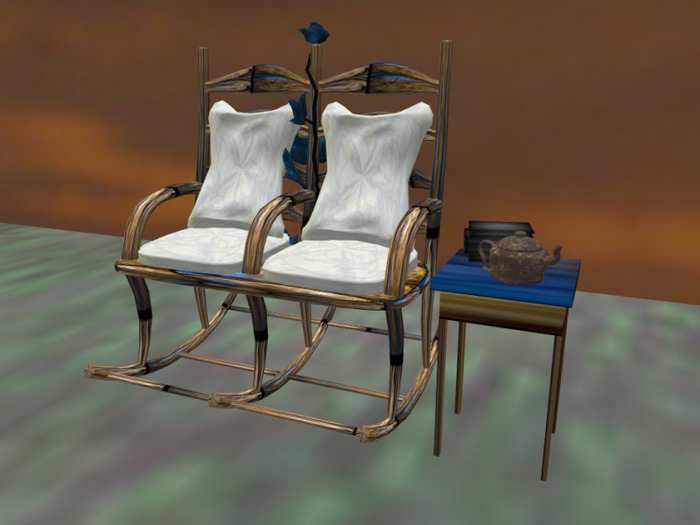 Le Petite BURL Double Rocking Chair Set for PETITE AVATARS