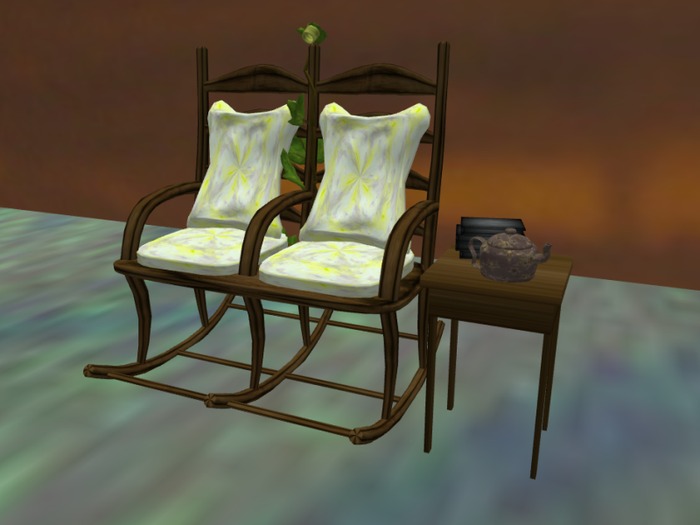 Le Petite BROWN Double Rocking Chair Set for PETITE AVATARS