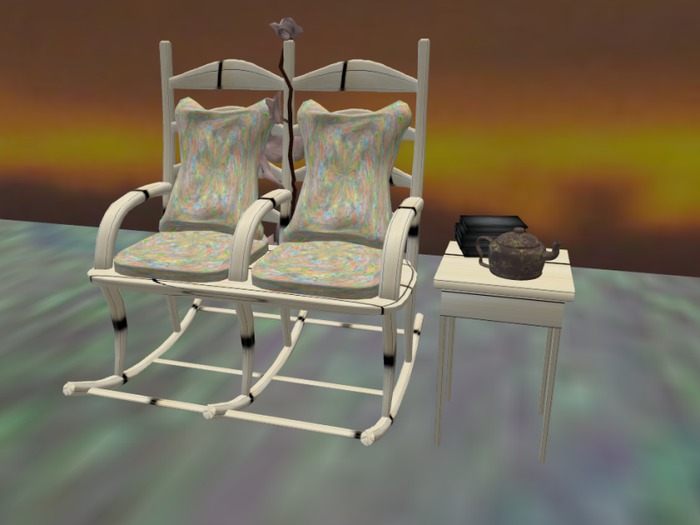 Le Petite WHITE Double Rocking Chair Set for PETITE AVATARS