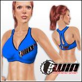 WIN Blue Sports Bra Black Trim