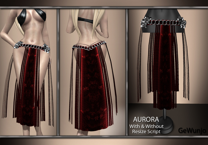 GeWunjo : AURORA red skirt