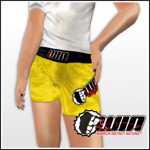 WIN Yellow Short Trunks Black Elastic