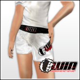 WIN White Short Trunks Black Elastic