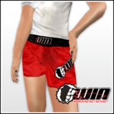 WIN Red Short Trunks Black Trim
