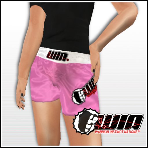 WIN Pink Short Trunks White Elastic