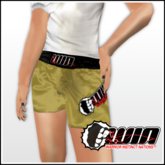 WIN Gold Short Trunks Black Elastic