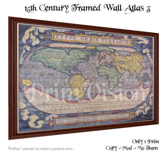 *PV* 15th Century Framed Wall Atlas 3