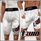 WIN White Trunks Black Elastic