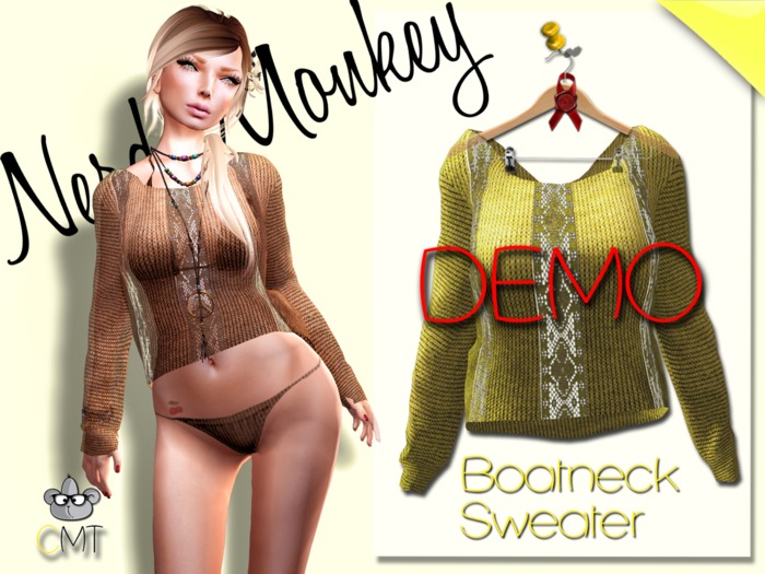 .::[NerdMonkey*Clothes] - [Boatneck Sweater DEMO]::.