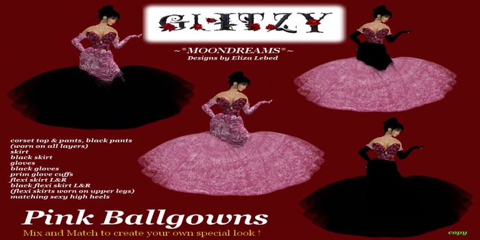 Glitzy Ballgowns Pink