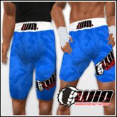 WIN Blue Trunks White Elastic