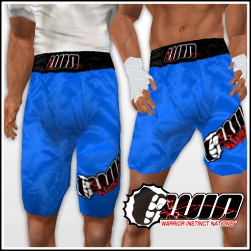 WIN Blue Trunks Black Elastic