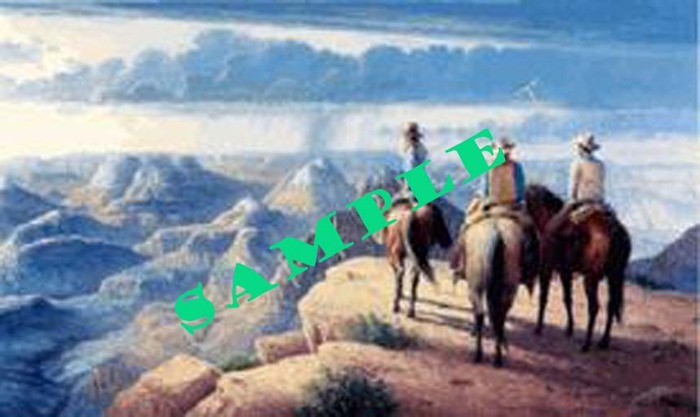 Cowboys on Horses -  Russell Oil Painting  tagmeadowbrook tagElderglen tagtahoe tagSharetaOsumai 
