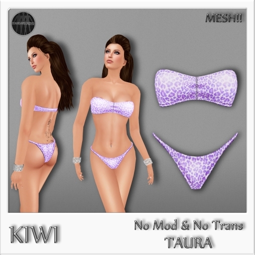 KIWI TAURA MESH BIKINI (PURPLE-LEOPARD)