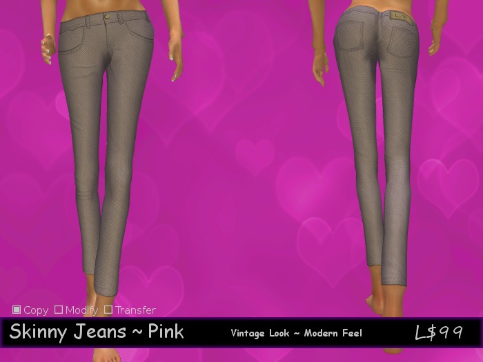 *LF*Skinny Jeans Solids (Pink)