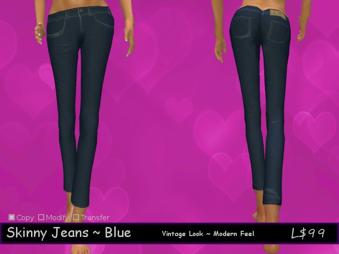 *LF*Skinny Jeans Solids (Blue)