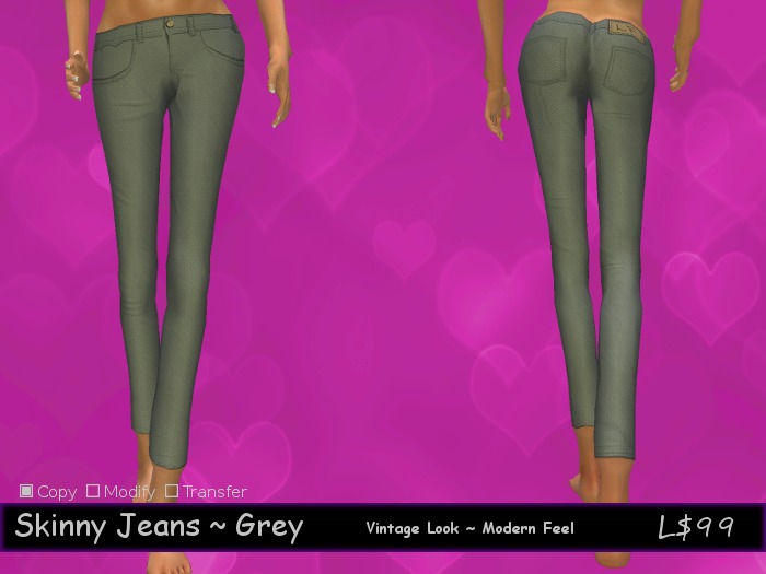 *LF*Skinny Jeans Solids (Grey)