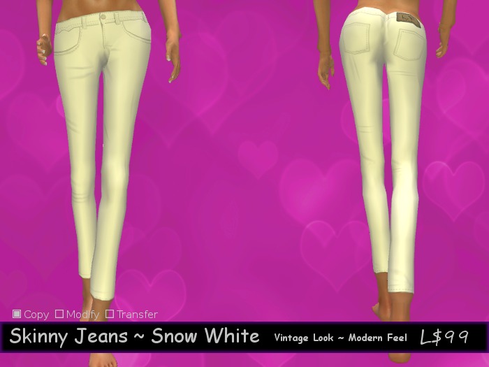 *LF*Skinny Jeans Solids (White)