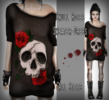 skull sweater dress