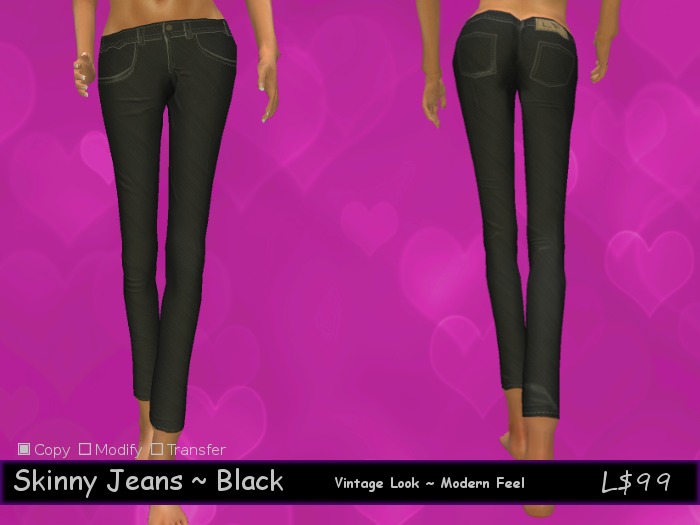 *LF*Skinny Jeans Solids (Black)