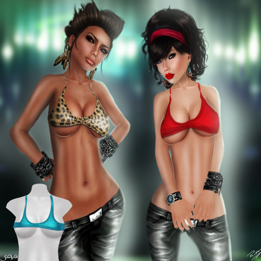 Tease top in cyan by Rock Me Amadeus