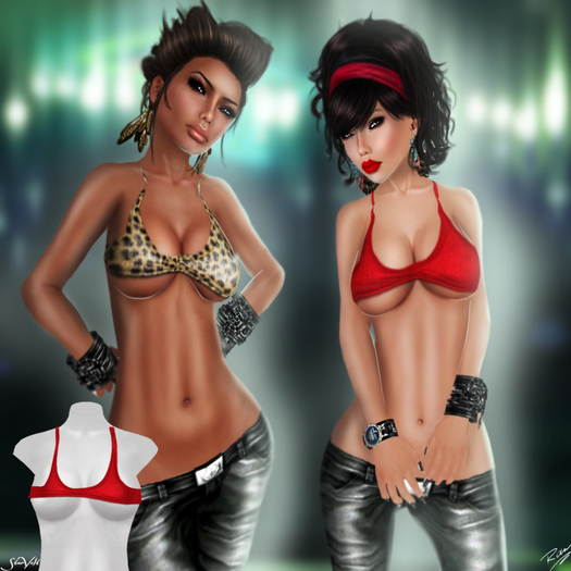 Tease top in Red by Rock Me Amadeus