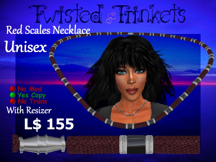 Twisted Trinkets Red Scales Necklace