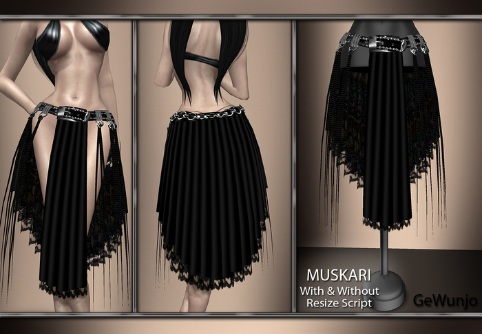 GeWunjo : MUSKARI black skirt