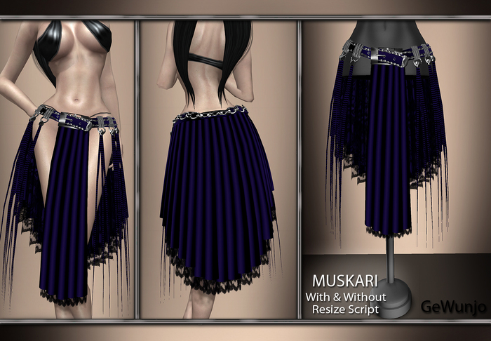 GeWunjo : MUSKARI violet skirt