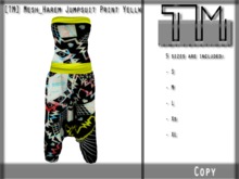 [TM] Mesh_Harem Jumpsuit Print Yellw