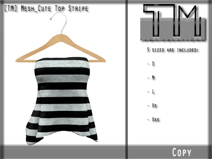 [TM] Mesh_Cute Top Stripe