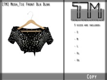 [TM] Mesh_Tie Front Blk Blnk