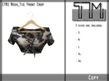[TM] Mesh_Tie Front Crop