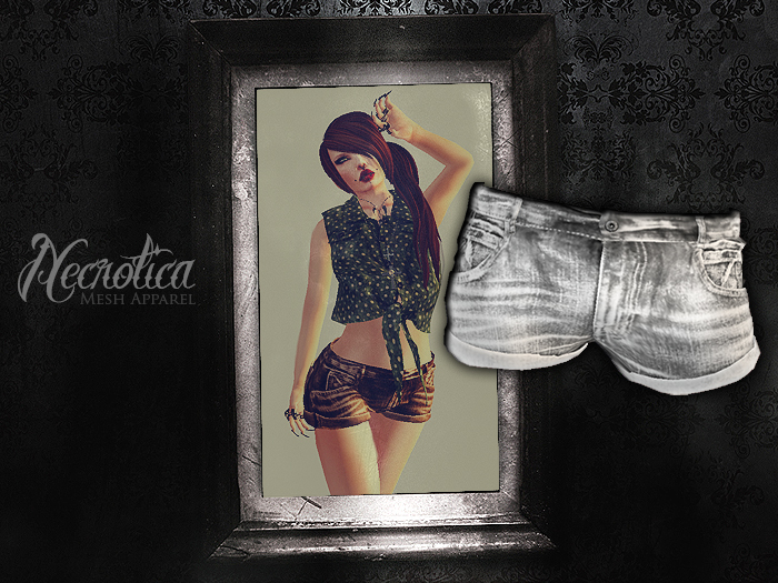 {N} - Denim Shorts (White)