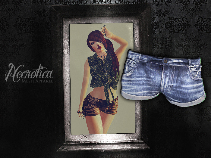 {N} - Denim Shorts (Light Blue)