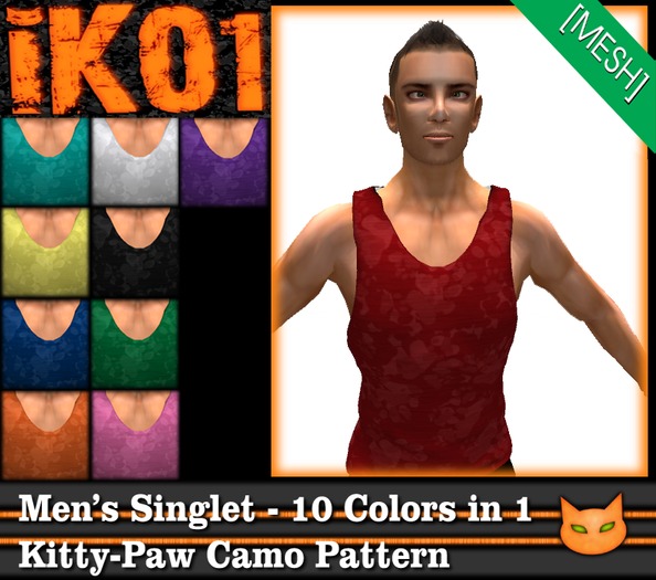 IK01 KPC TenColor - Male Singlet [MESH]