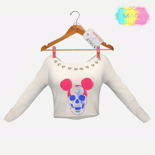 [MAG] Mesh Sweater - Mickey Skull