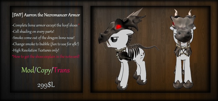 [SW] Aarron the Necromancer Armor for ponies!